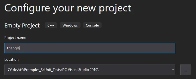 New project